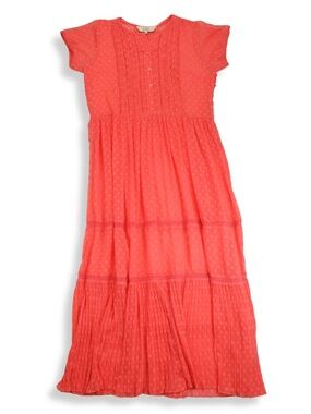 Label Ritu Kumar Pink Maxi Dress Size L Boho Tiered Dress